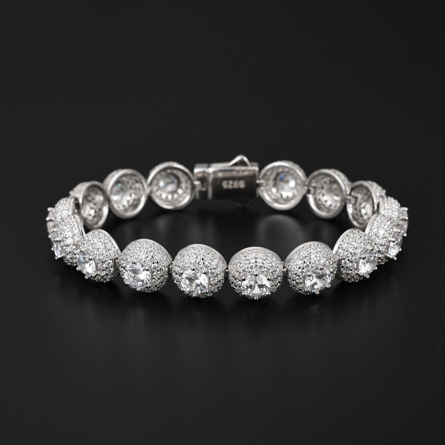 Bracelet Round Tennis Link 10mm | Moissanite Frillz