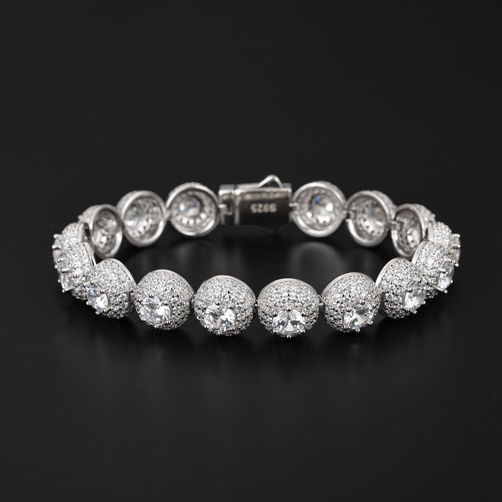 Bracelet Round Tennis Link 10mm | Moissanite Frillz