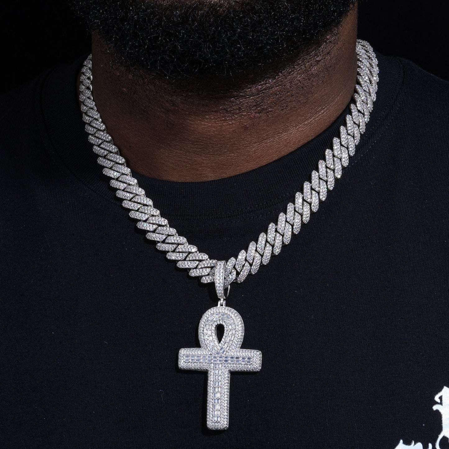 Pendentif Ankh Cross | Moissanite Frillz