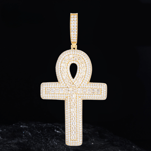 Pendentif Ankh Cross | Moissanite Frillz